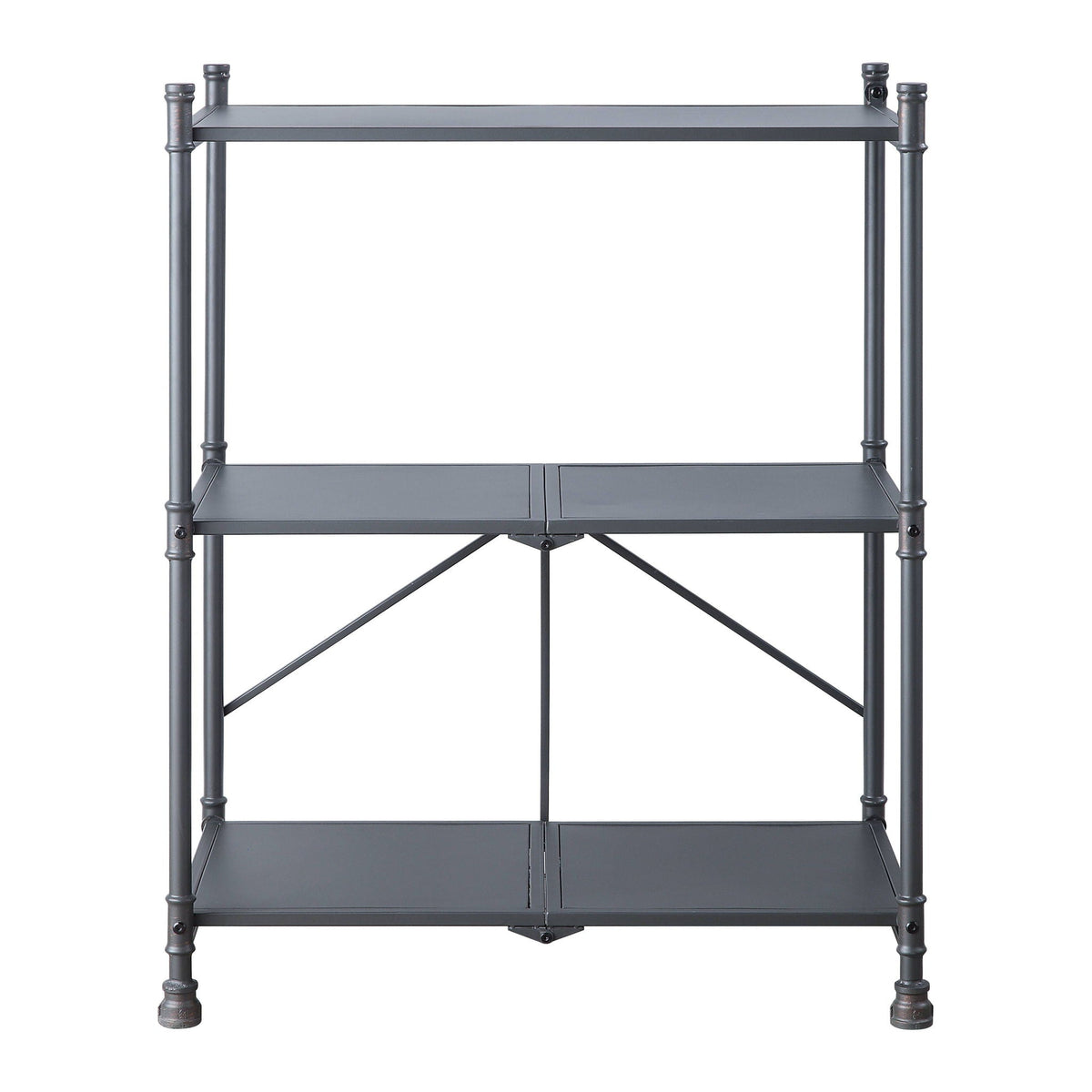 Cordelia - Hand-Brushed Console Table - Black / Bronze