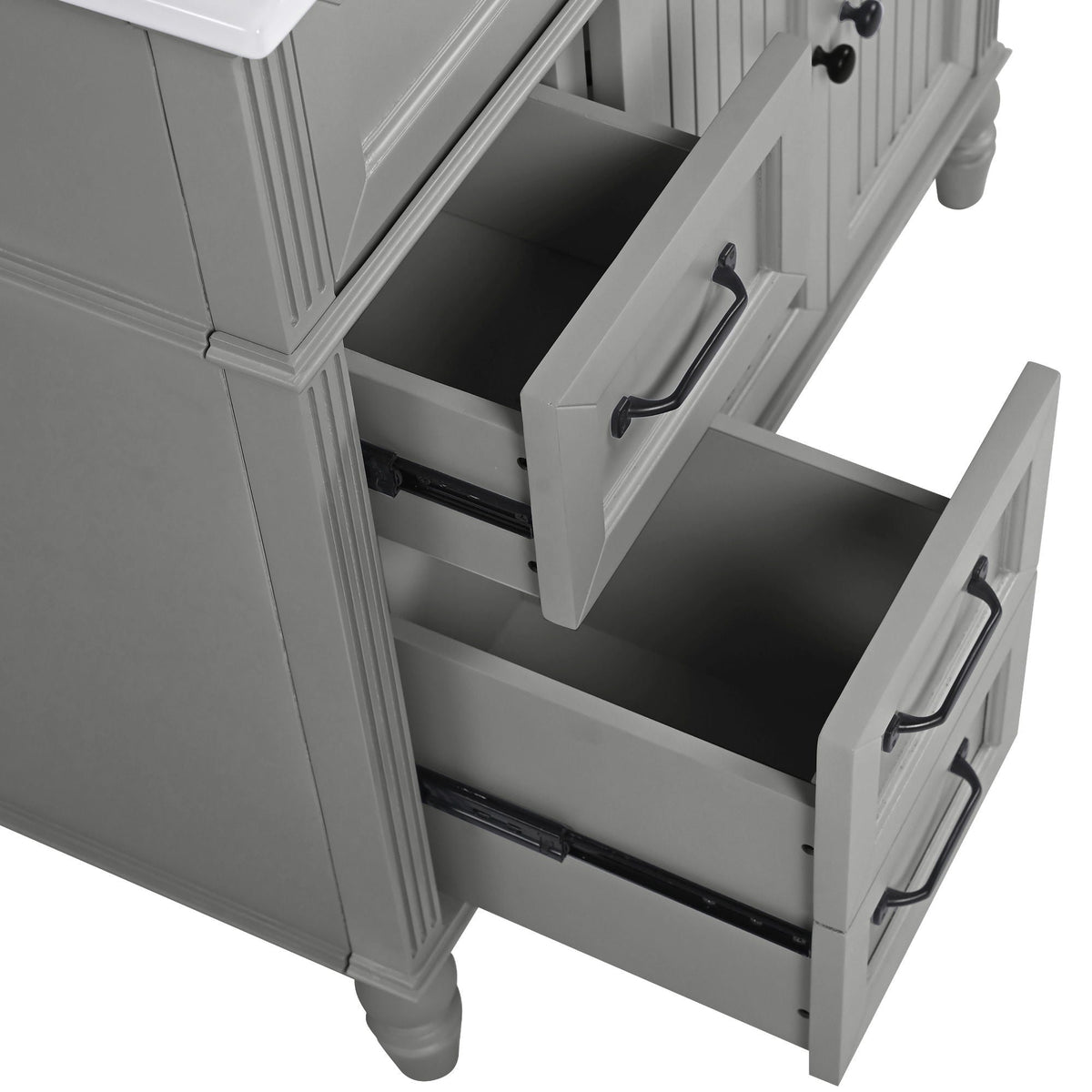 Bathroom Vanity With Sink, Freestanding Cabinet & Drawers