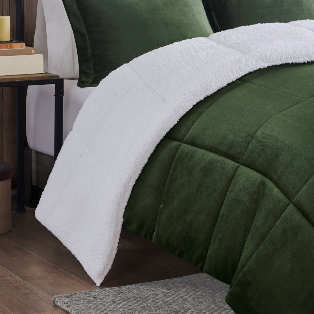 King Plush to Sherpa Down Alternative Comforter Set