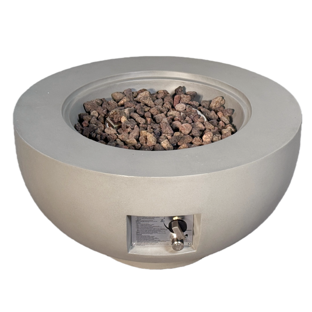 Outdoor Round Propane Fire Pit Table 28-inch, 40,000 BTU