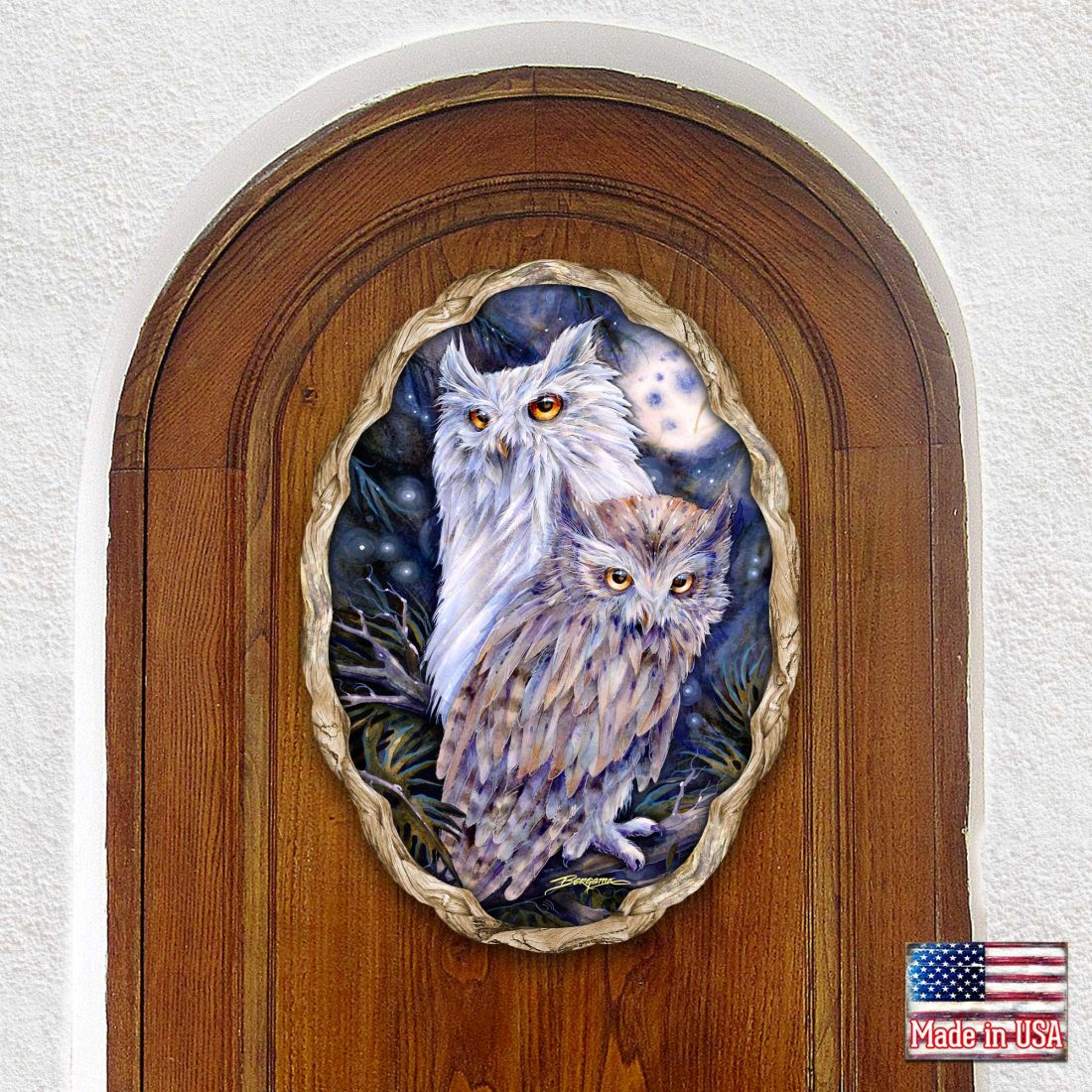 Night Watch Owls Wildlife Wall Art - J. Bergsma - Wildlife Holiday Decor - 8591902W-JB
