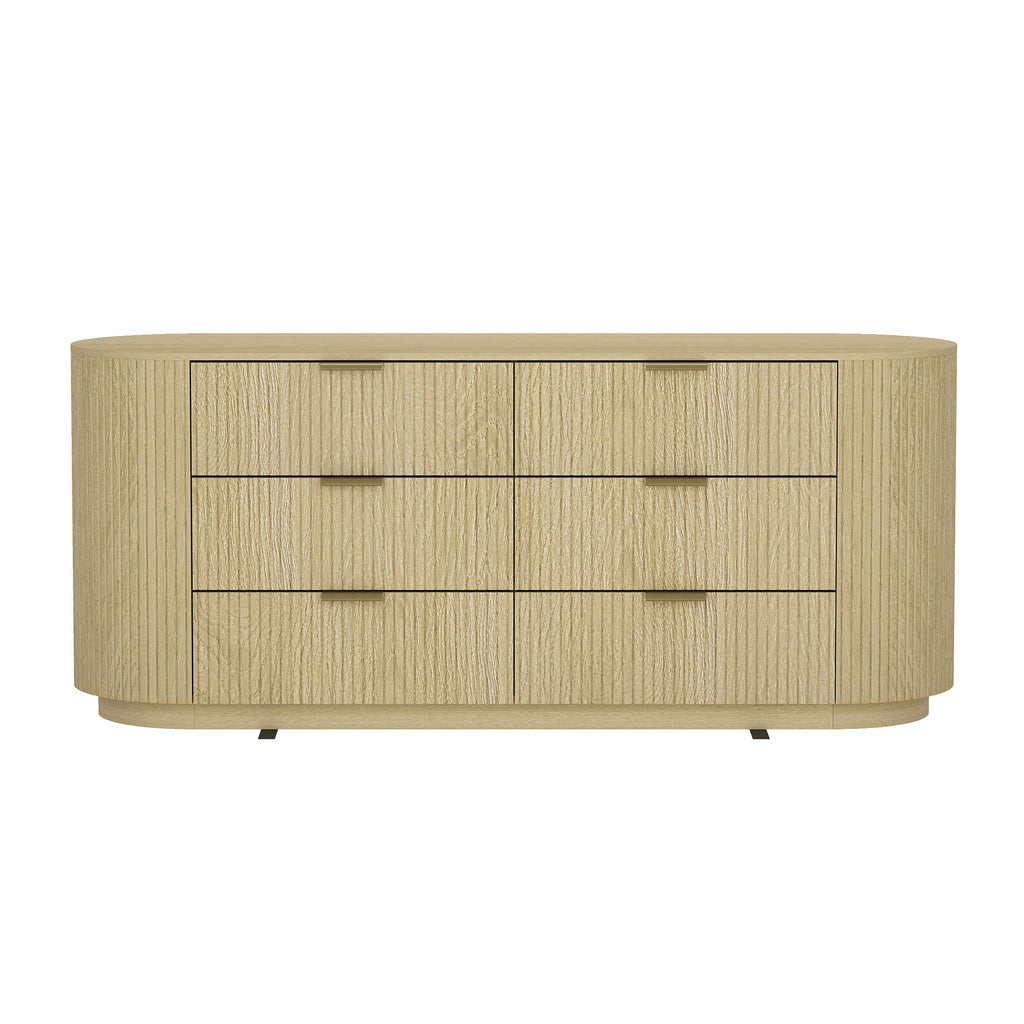 Olivia - Double Dresser With 6 Drawers - Oak