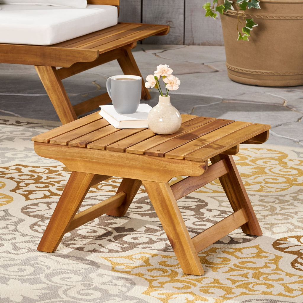 Sedona Outdoor Side Table With Open Slat Design
