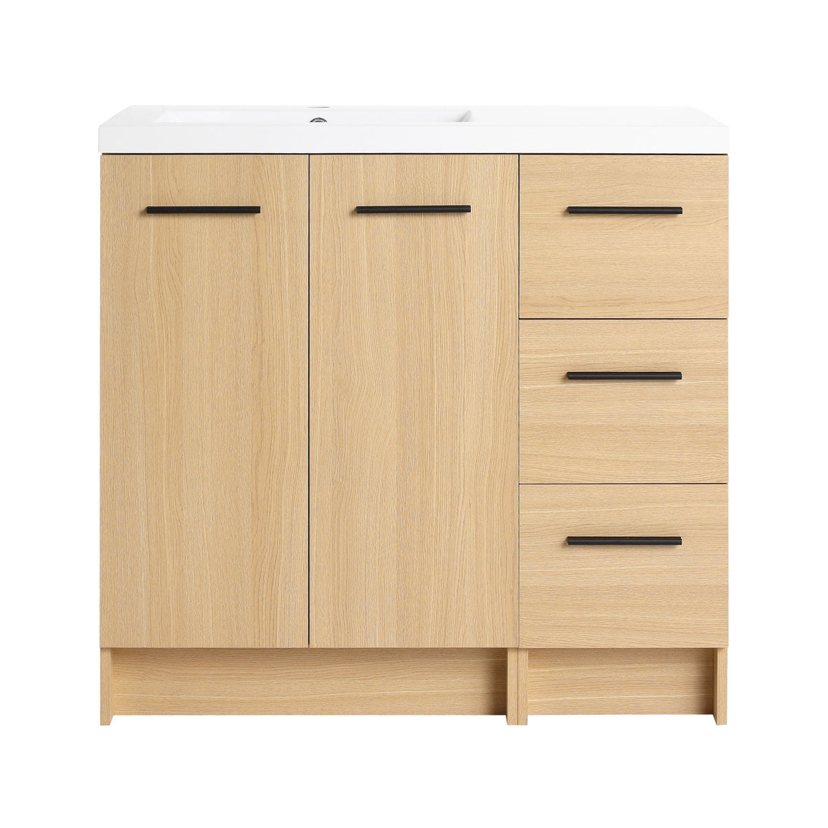 Wall Mounted Floating Bathroom Vanity With Sink, Door & Drawers Modular Cabinet