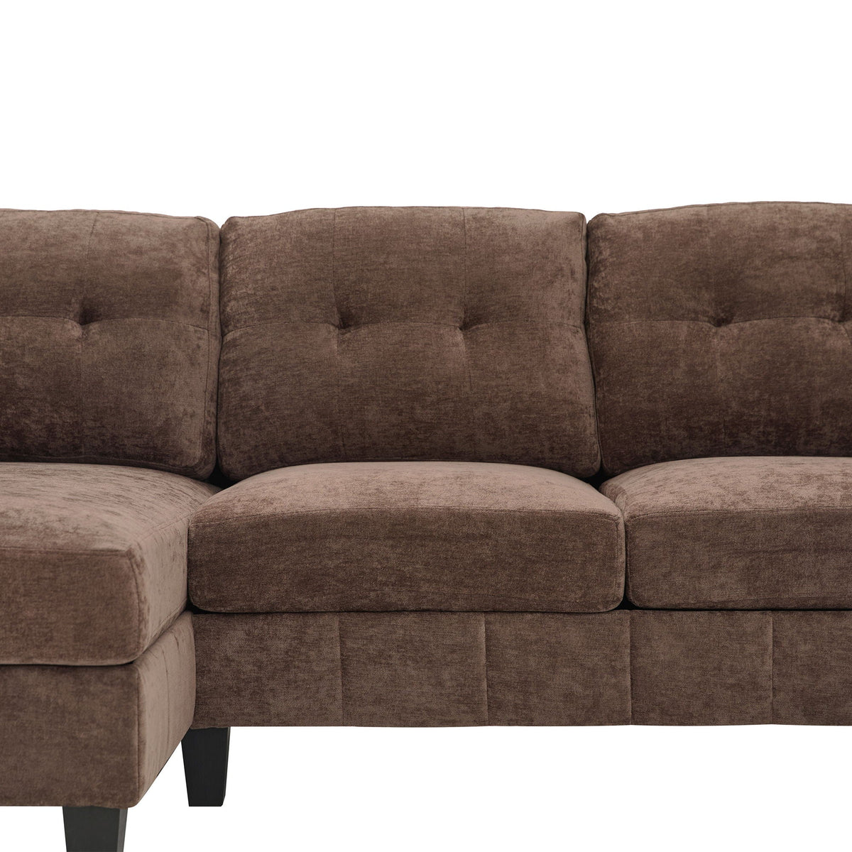 U-Shaped Sectional Sofa 103.5" Fabric Couch With Dual Chaise Lounges, Storage Pockets, Armrest Pillows