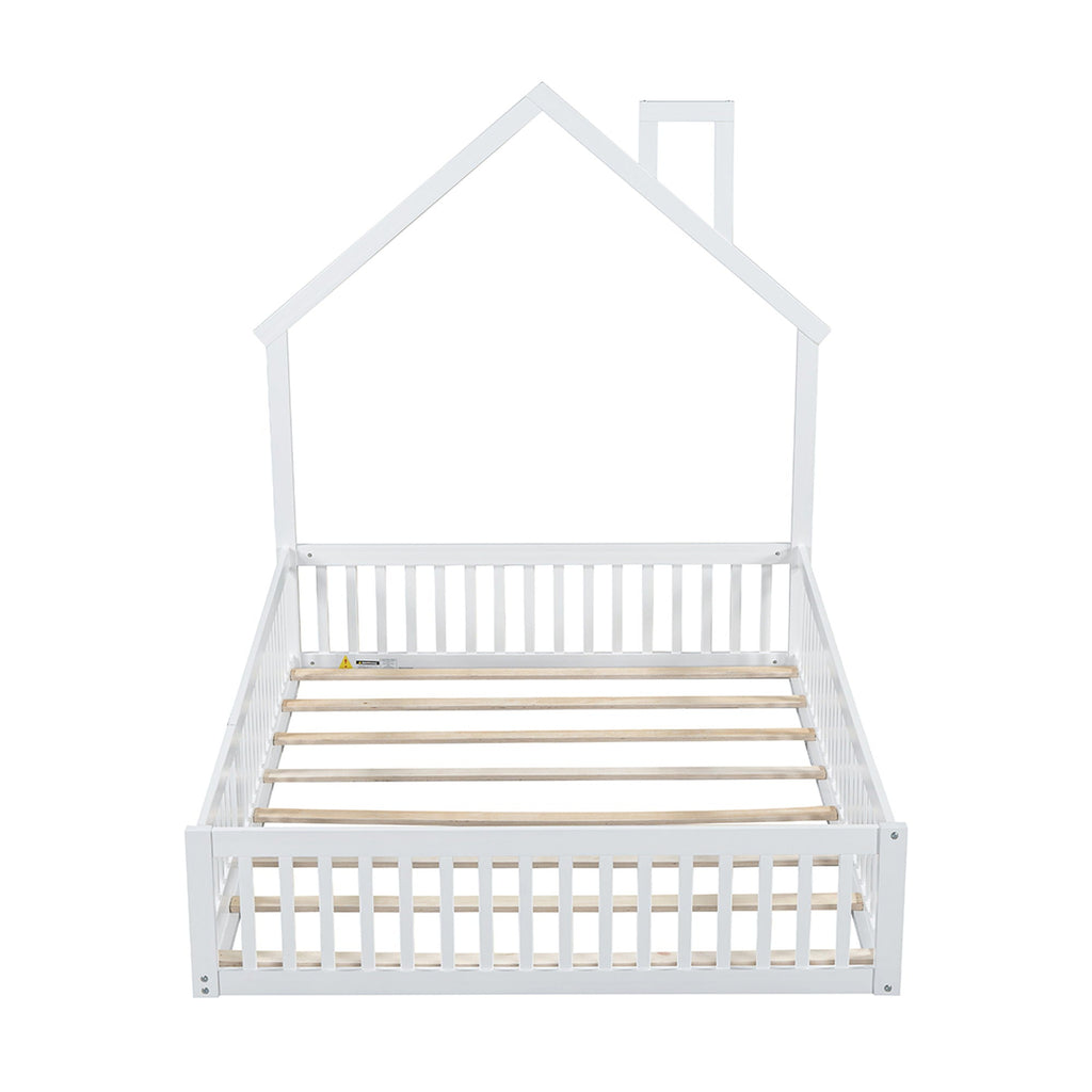 House Platform Bed With Guardrail