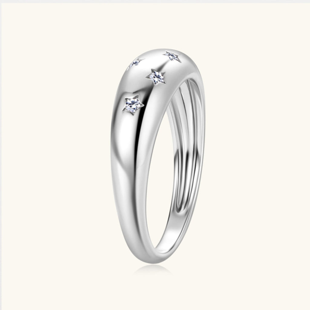 Pure Sterling Silver Inlaid Sparkala™ Star Ring