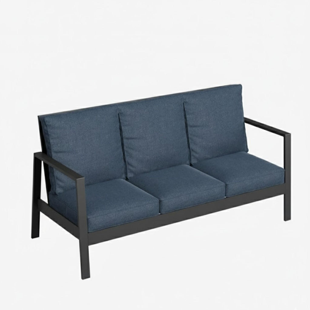 3 Seat All-Weather Patio Sofa With Cushions