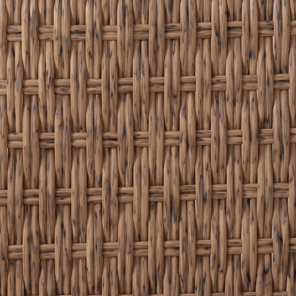 Patio 6-Piece Brown PE Wicker Sofa Set with Grey Cushions