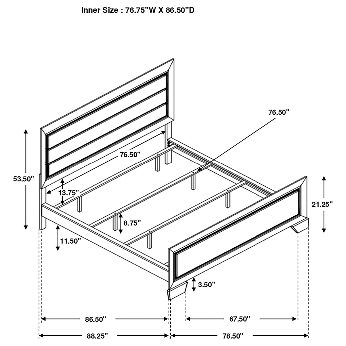 Villeparisis - Panel Bed