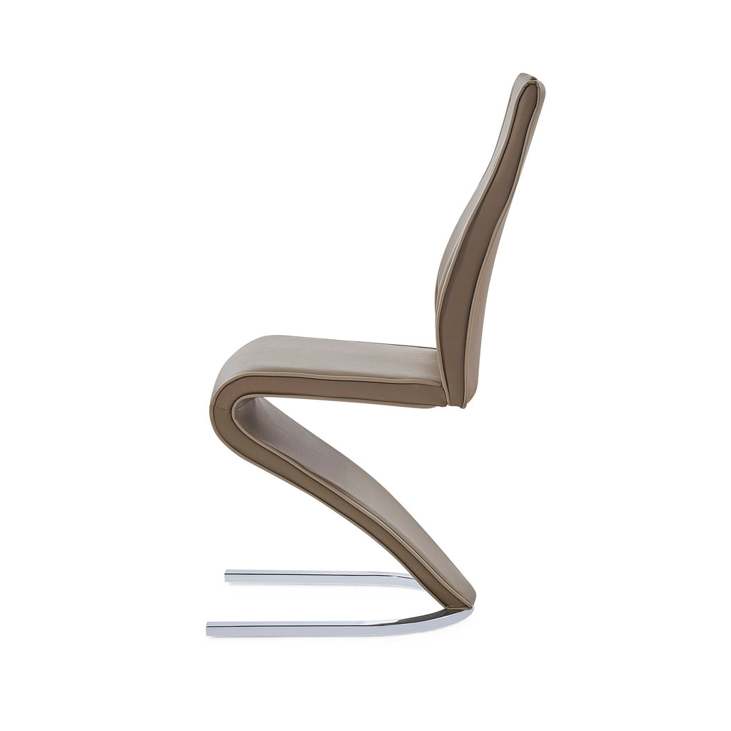 Tony - Dining Chairs (Set of 2) - Brown / Beige
