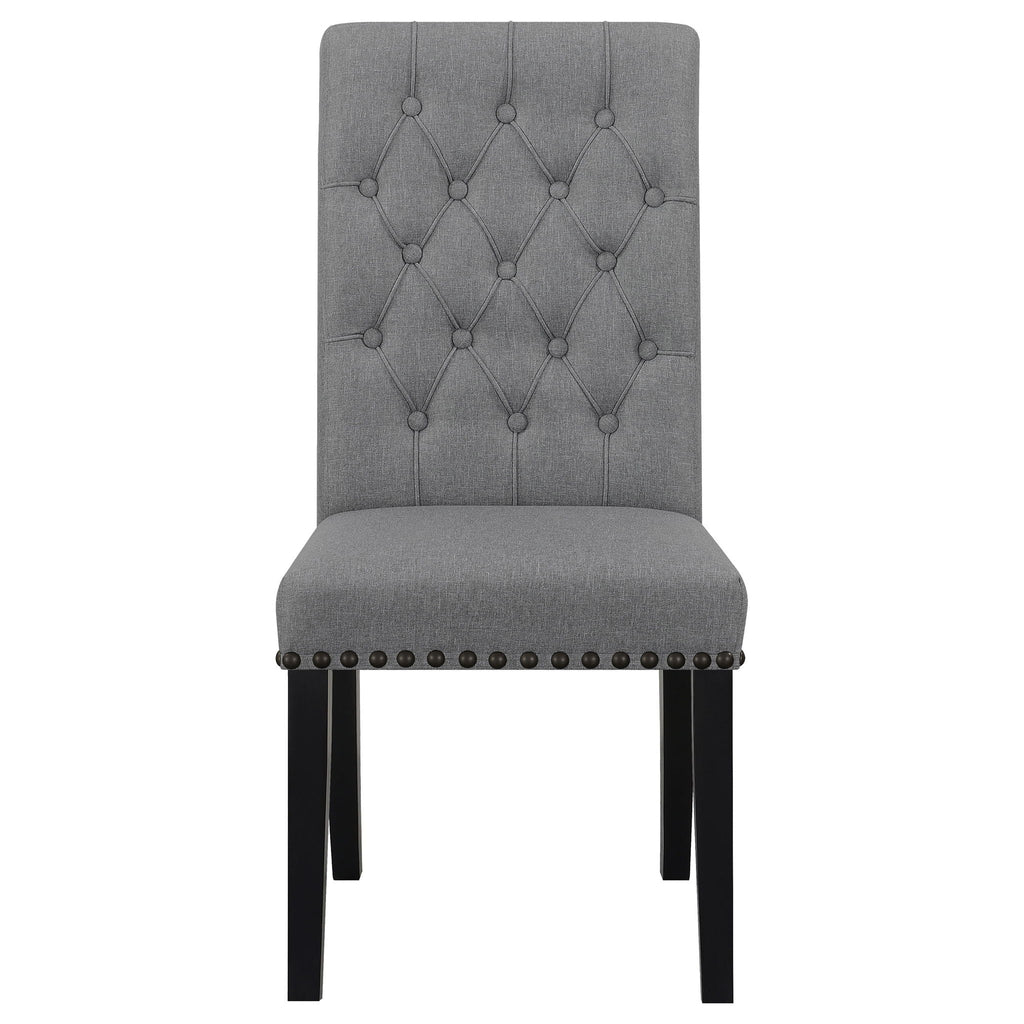 Tufted Rolled Backrest Side Chairs (Set of 2)