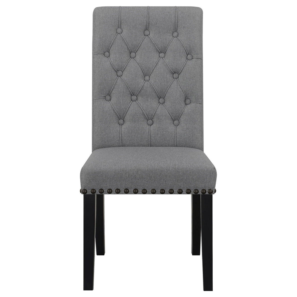 Tufted Rolled Backrest Side Chairs (Set of 2)