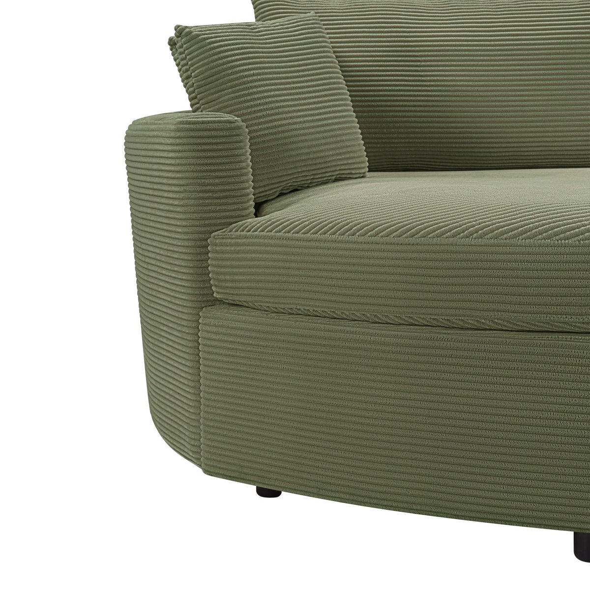 Oversized Double Chaise Lounge Sofa With USB Ports
