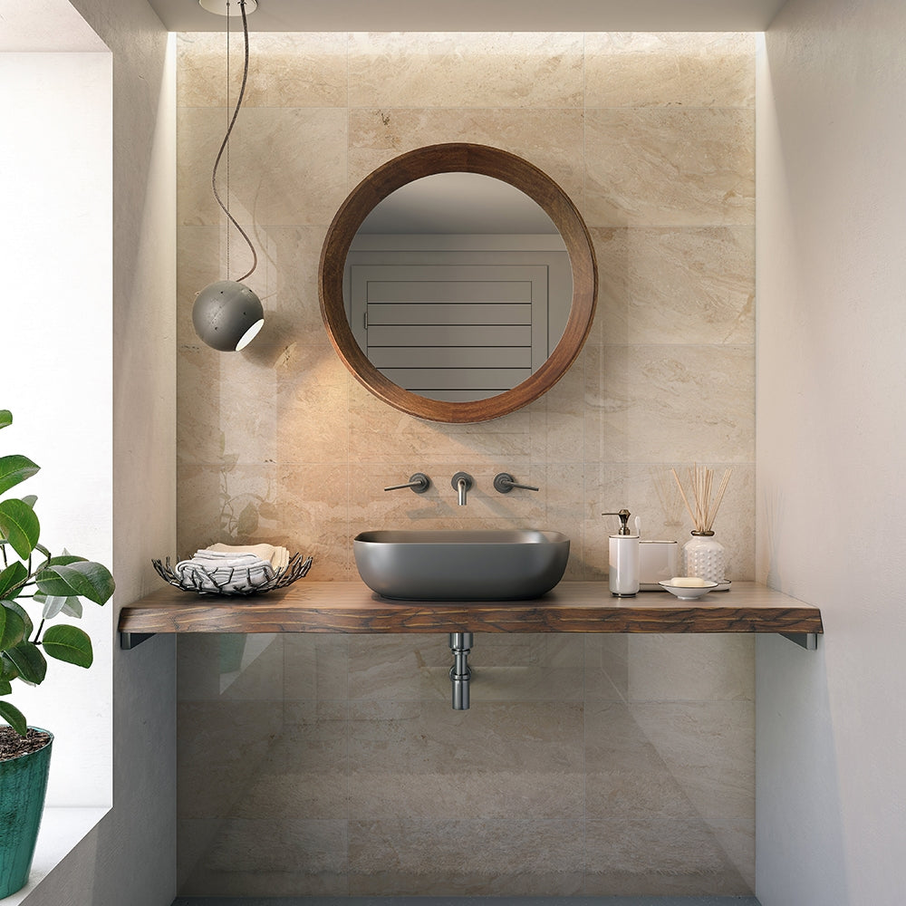 Diana Royal Beige Marble Polished Floor and Wall Tile-Large Format - Livfloors Collection