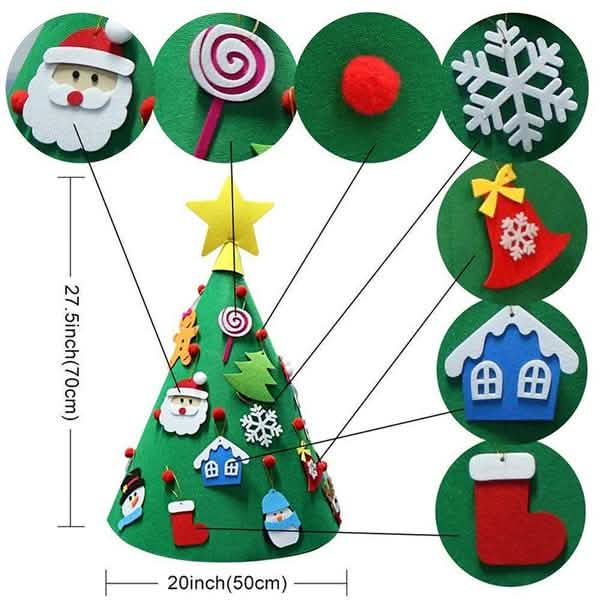 DIY 3D Felt Christmas Tree Upgraded Toddler Christmas Tree
