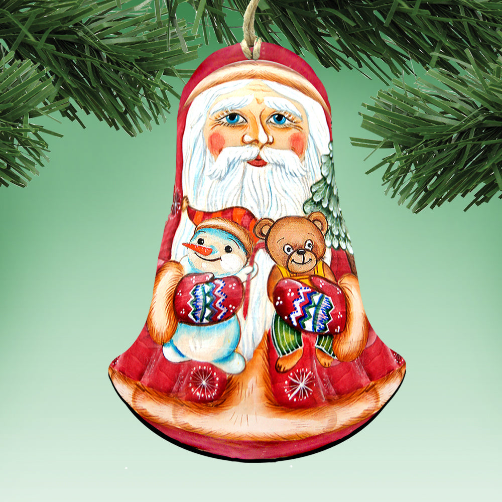 Nesting Matreshka Wooden Ornaments Set of 3 by G. DeBrekht - Christmas Decor - 8100019S3