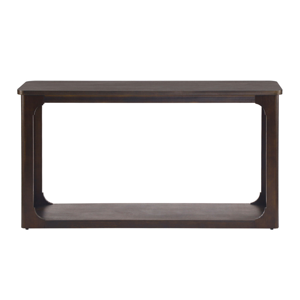 Console Table With Open Arch Cutouts For Living Room Hallway - Espresso
