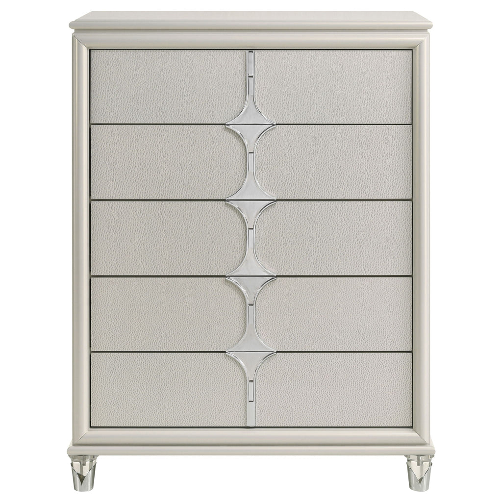 Gwendolyn - 5 Drawer Bedroom Chest Of Drawers - White