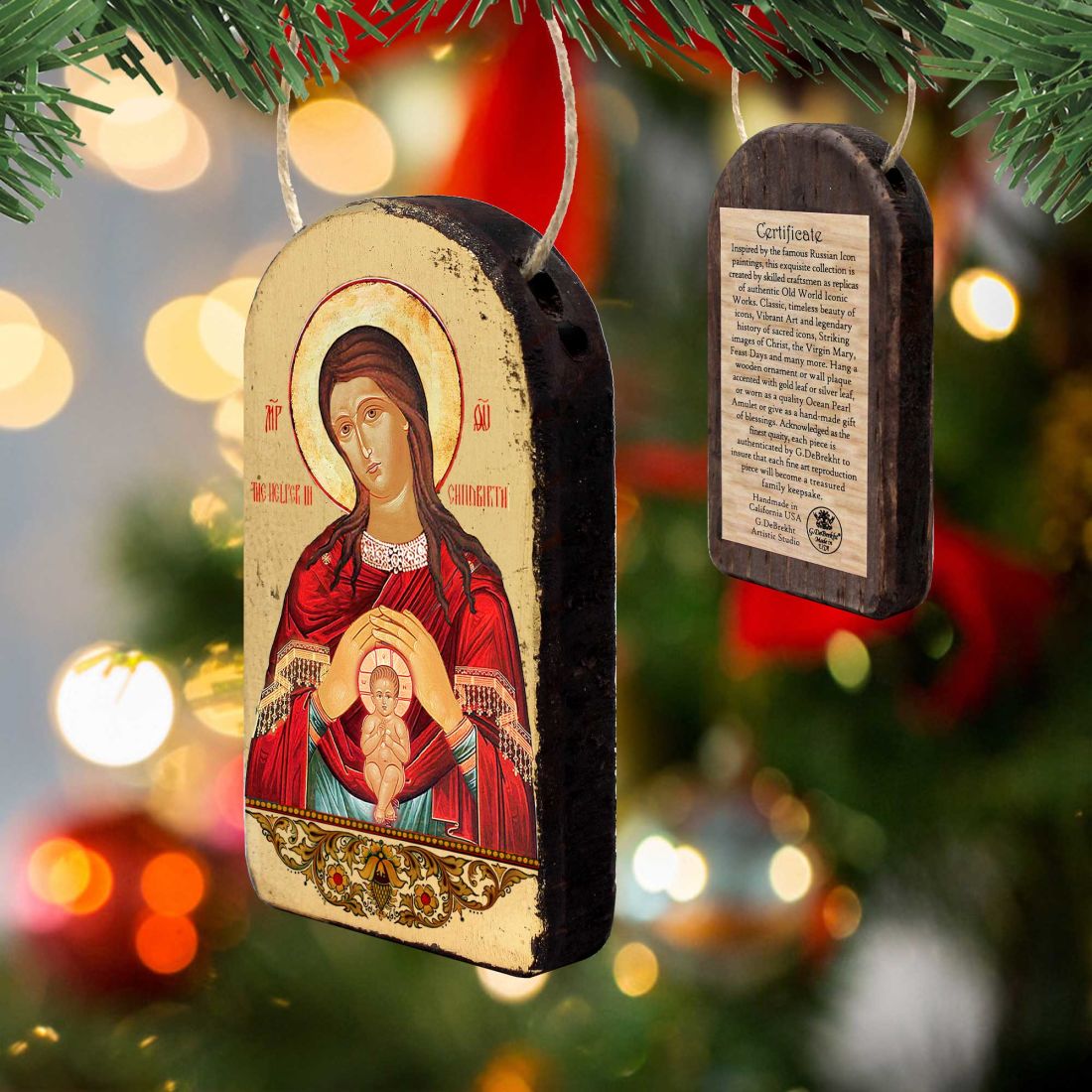 Blessed Virgin Mary Life-giving Religious Christian Sacred Icon Ornament - Inspirational Icon Decor - 87017
