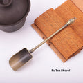 Carved Fu Character Auspicious Clouds Pattern Tea Shovels