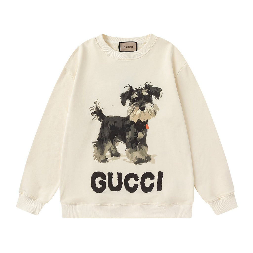 GUCCI Beige Cotton Jersey Sweatshirt New & Authentic