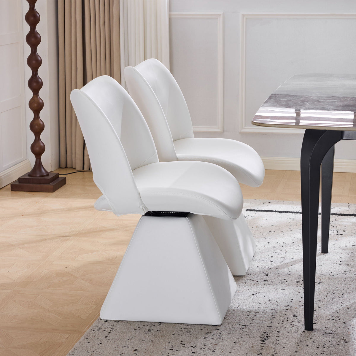 Modern Swivel Dining Chair With High Back