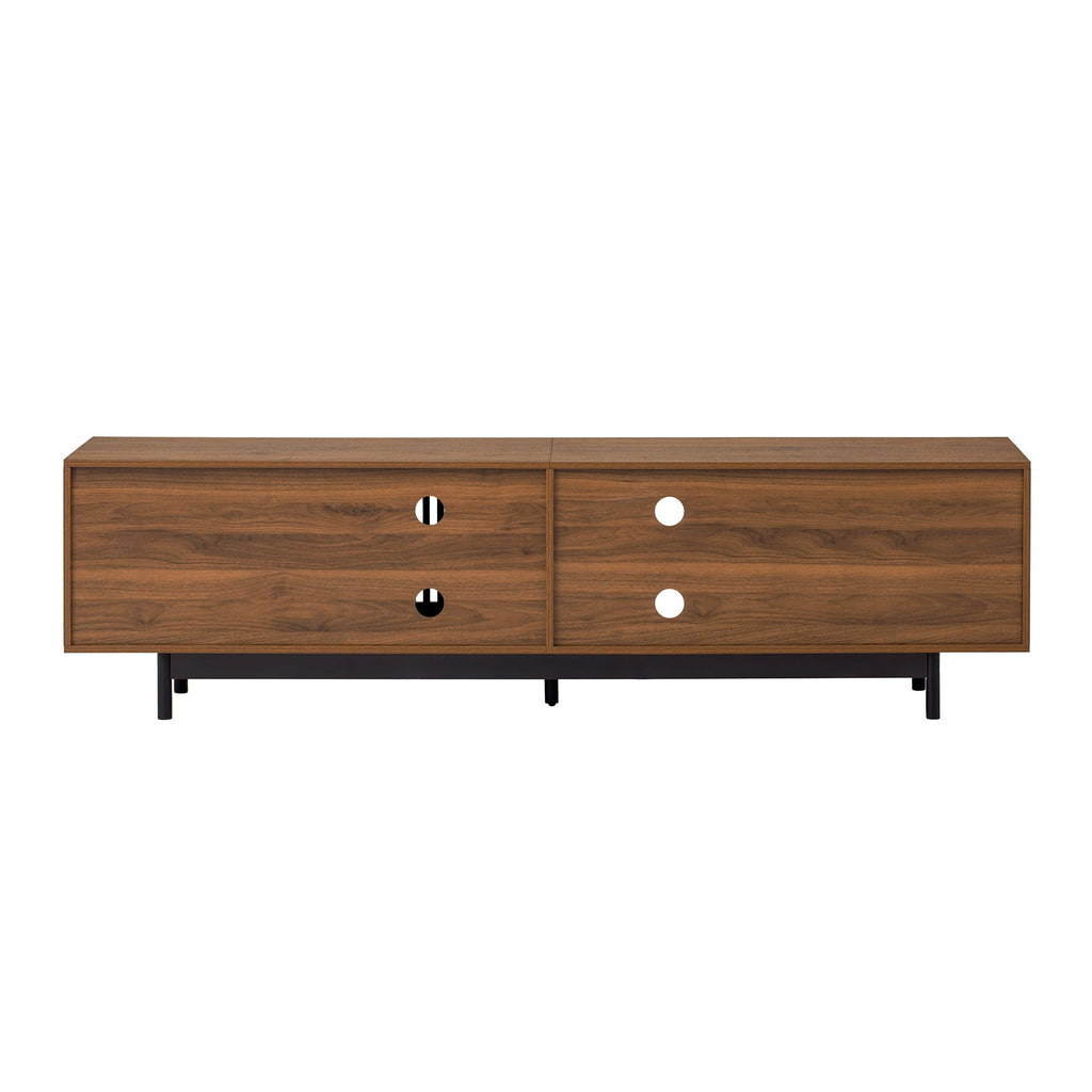 78" TV Stand For TVs Up To 85" Entertainment Center With Deep Drawers & Cable Management, Soft Closing Hinges - Walnut