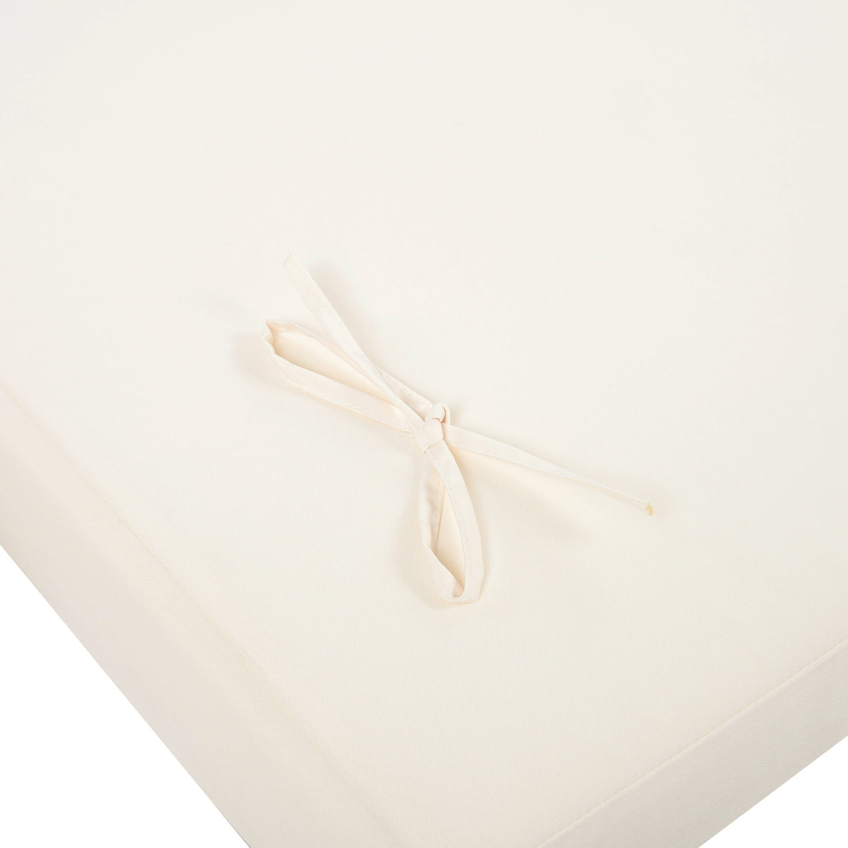 Outdoor Reclining Chair Cushion with Headrest in Beige