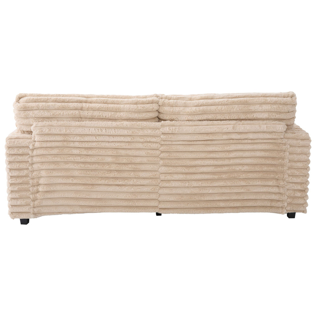 Oversized Double Chaise Lounge Sofa Bed With USB Ports And Cup Holders