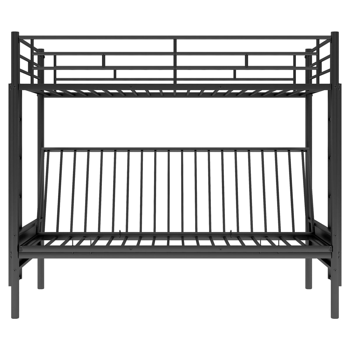 Twin Over Full Bunk Bed, Multifunction - Black