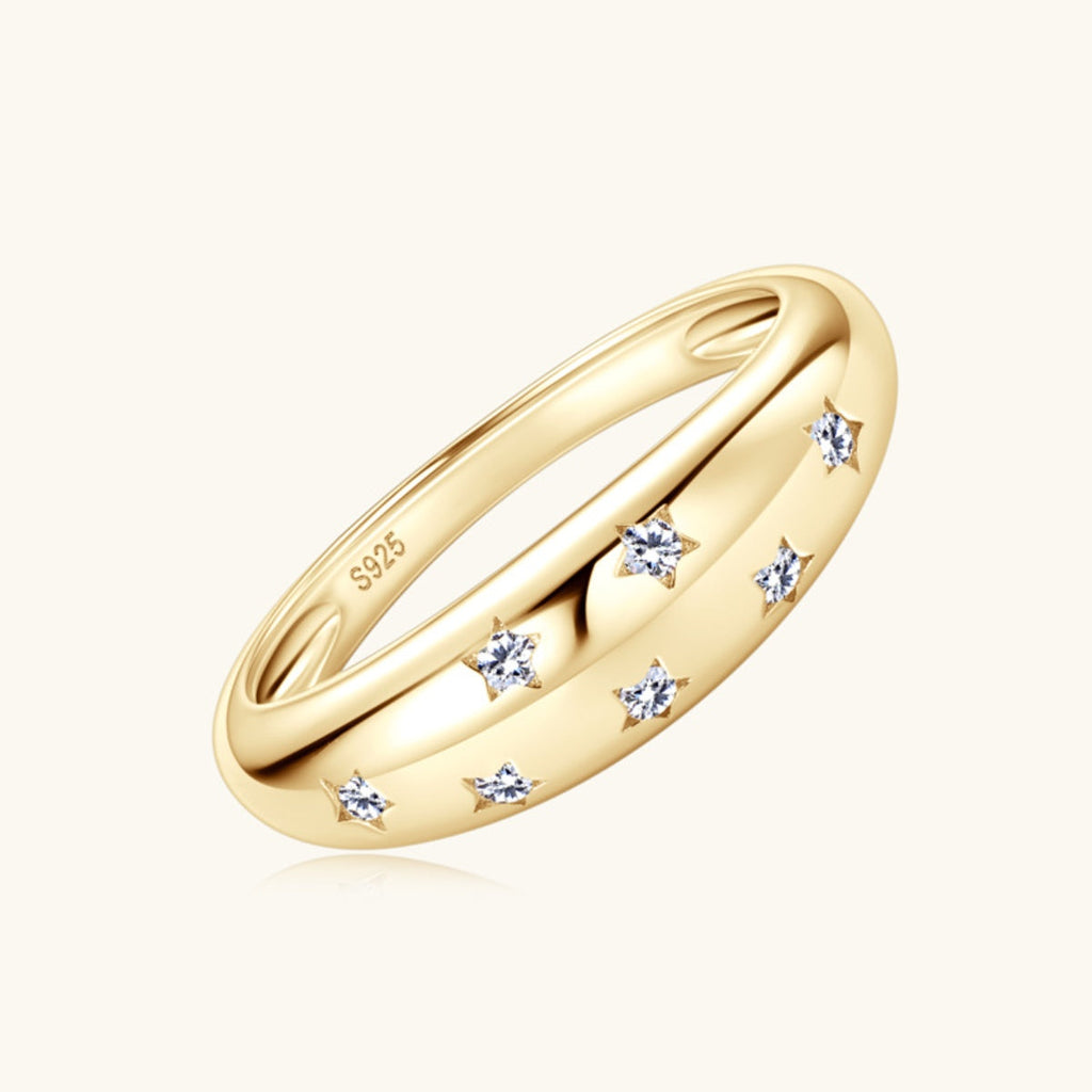 Pure Sterling Silver Inlaid Sparkala™ Star Ring