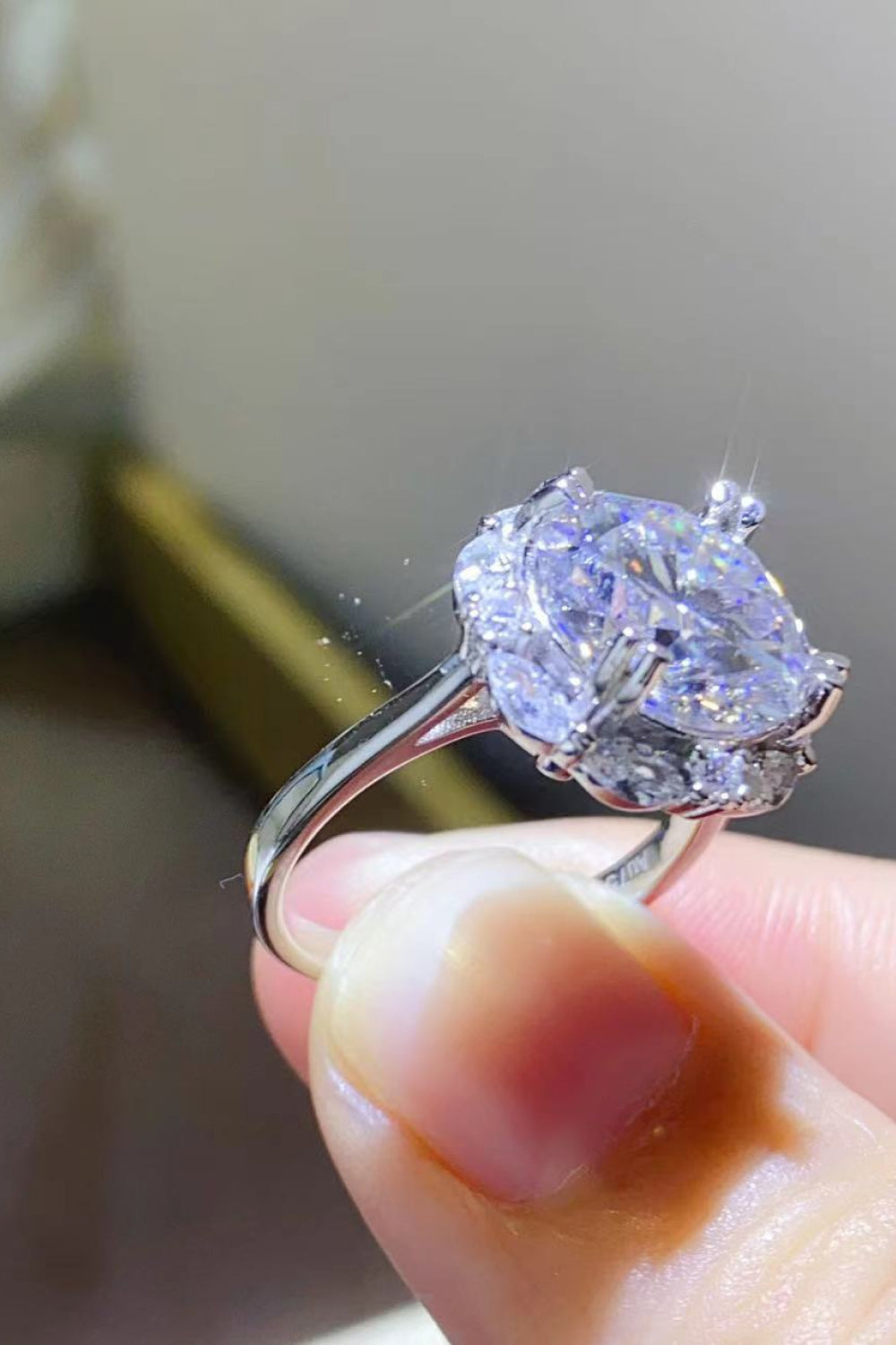 5 Carat Brilliant Round Cut Sparkala™ Platinum Over Pure Sterling Silver Ring
