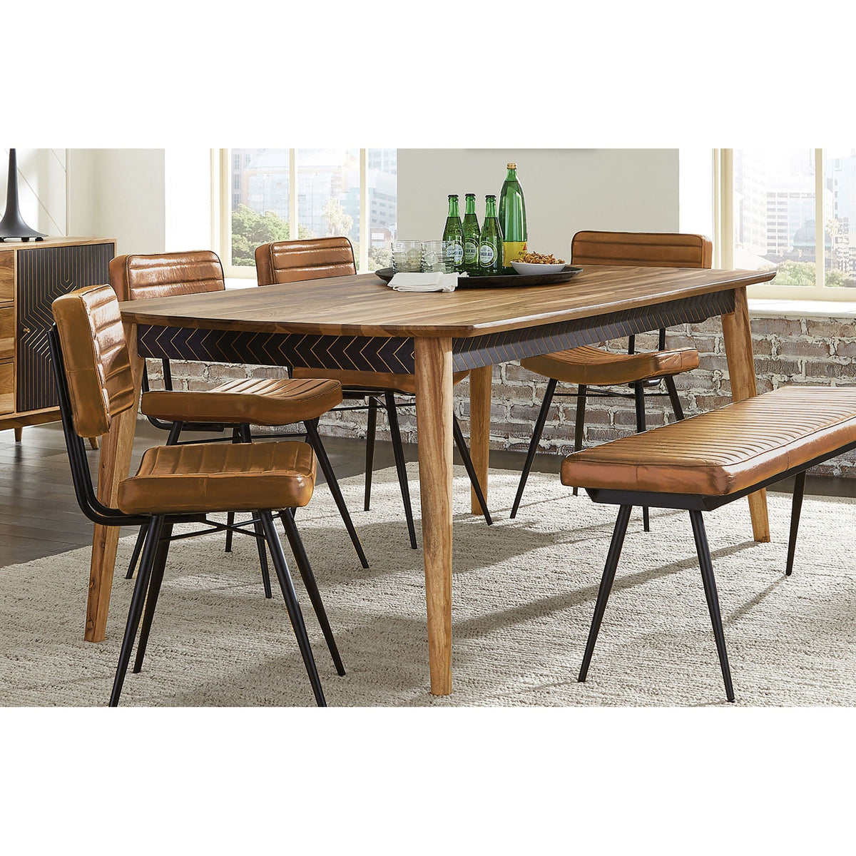 Crossmoor - Sheesham Dining Table - Natural Wood