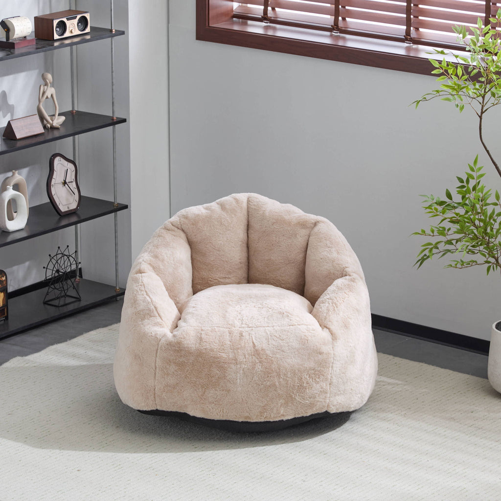 Albi Indoor Cozy Armchair Style Bean Bag - Beige