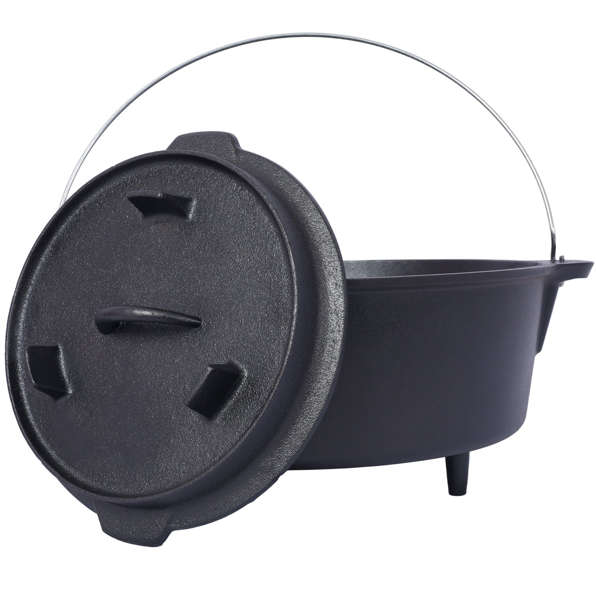 Pre-Seasoned Cast Iron Dutch Oven With Skillet Lid