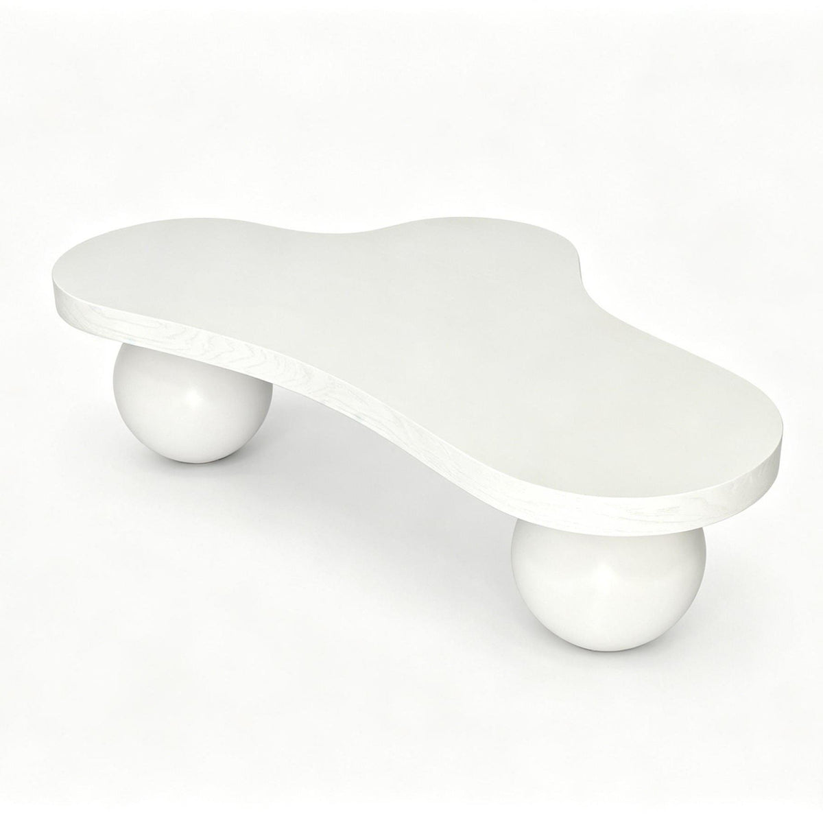Cloud Shaped Coffee Table With 3 Ball Legs For Living Room