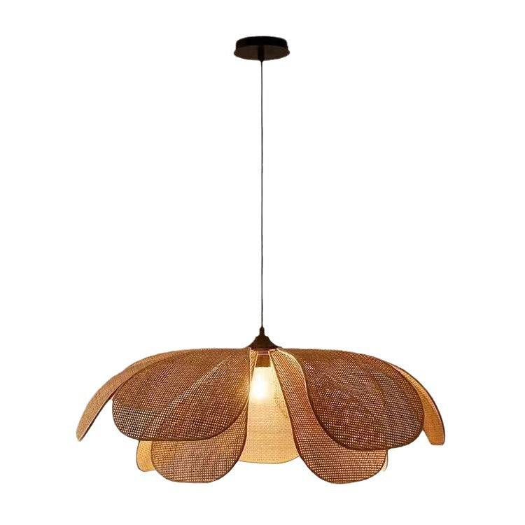 Handmade Bamboo Rattan Japanese Petal Ceiling Lamp