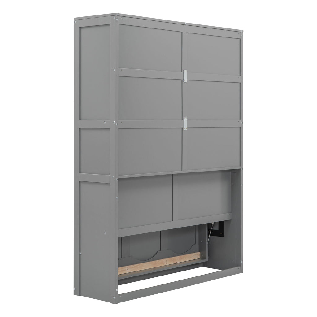 Murphy Wall Bed With Shelves, Space Saving