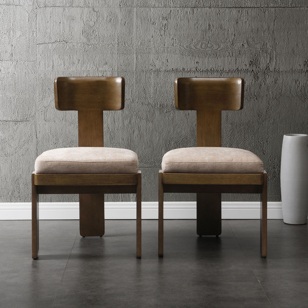 Upholstered Dining Fabric Side Chairs (Set of 2)