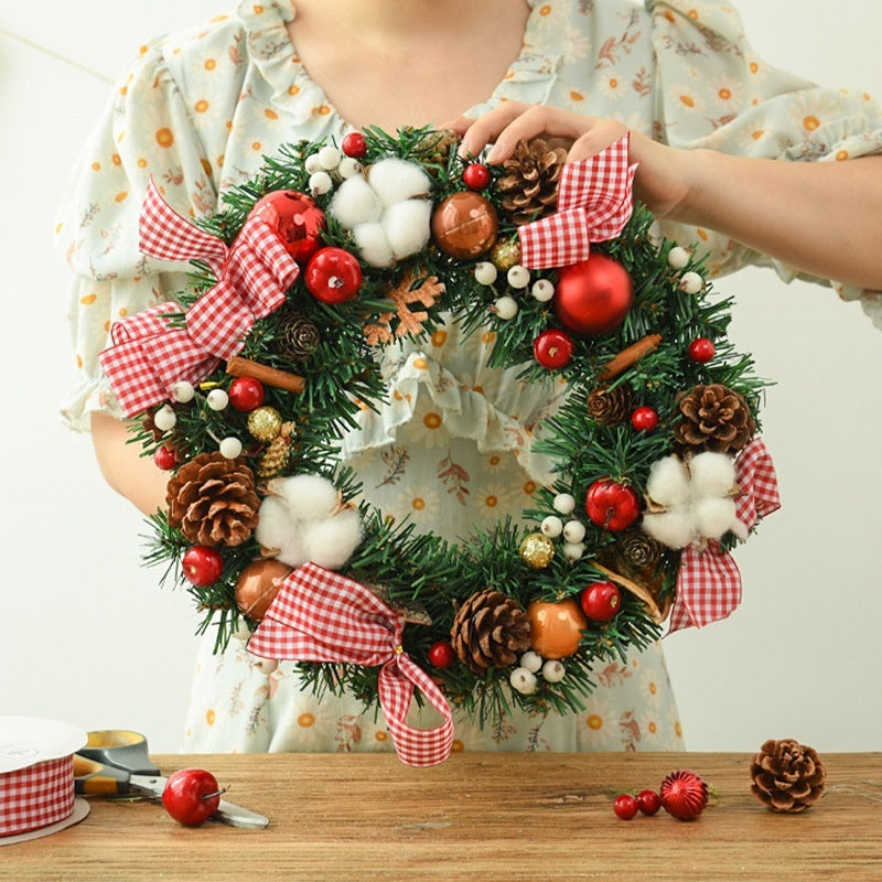 Christmas Garland Bow Christmas Door Hanging Window Decoration Christmas Decorations