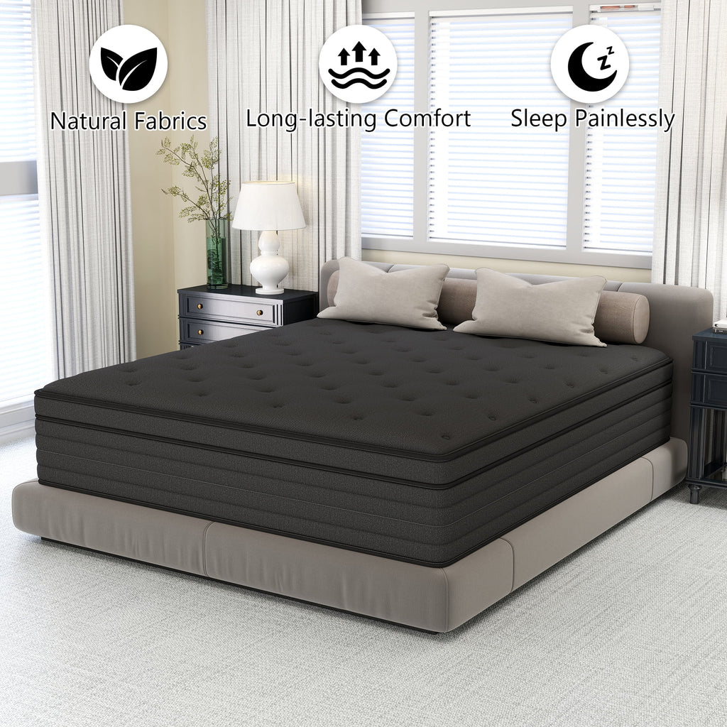 12 Inch Queen Mattress,Hybrid Mattresses Medium Firm in a Box