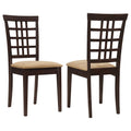 Lattice Back Side Chair (Set of 2) - Brown