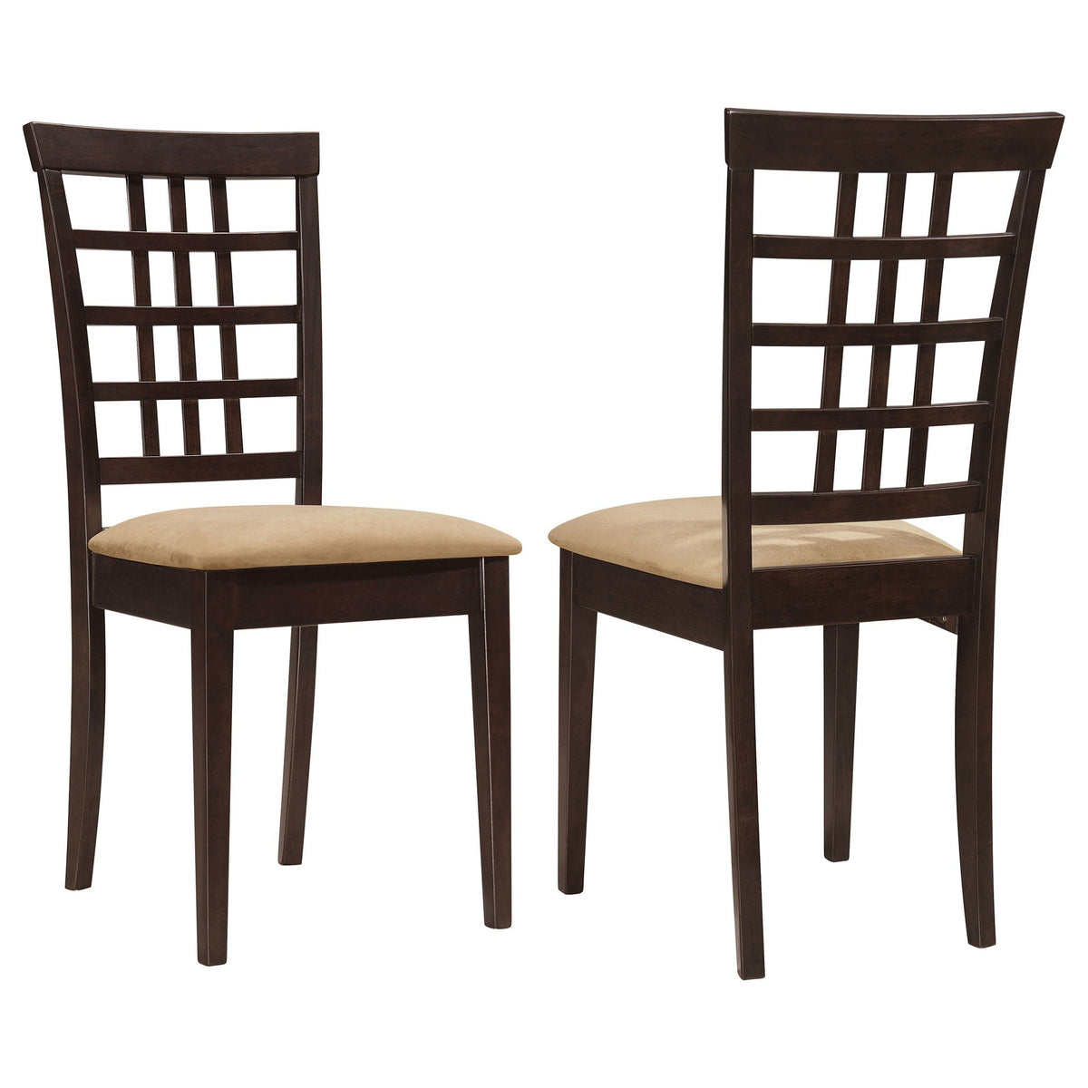 Lattice Back Side Chair (Set of 2) - Brown