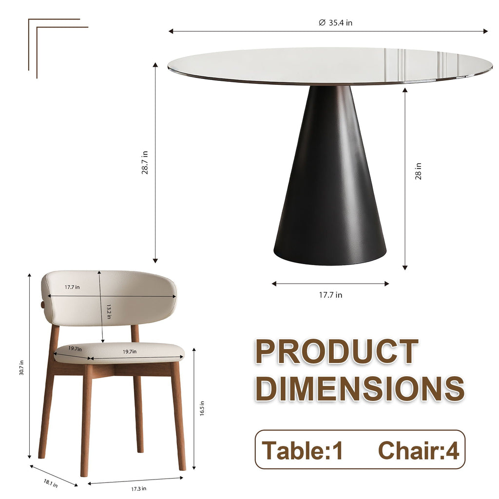 Round Glass Dining Table With Chairs