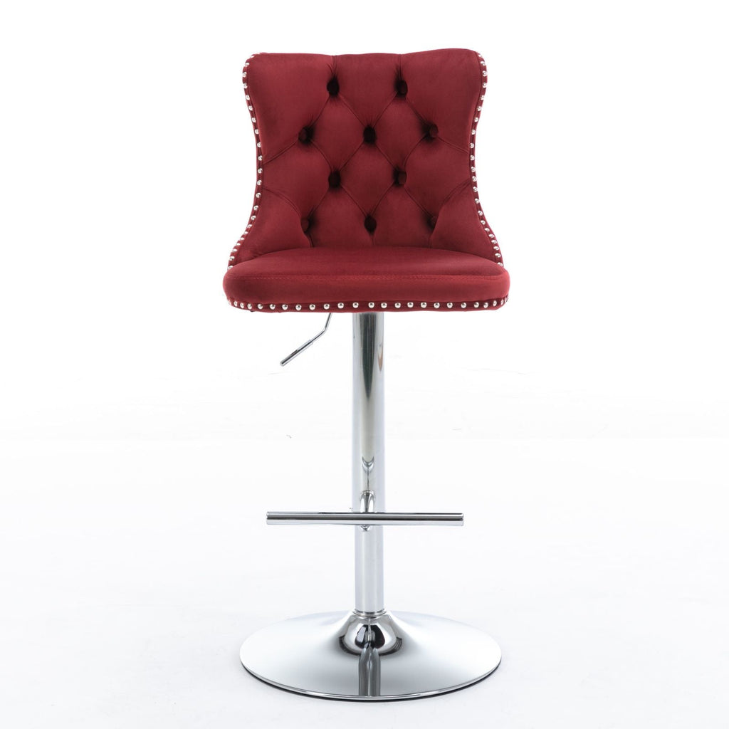 Swivel Adjustable Height Barstools Set of 2