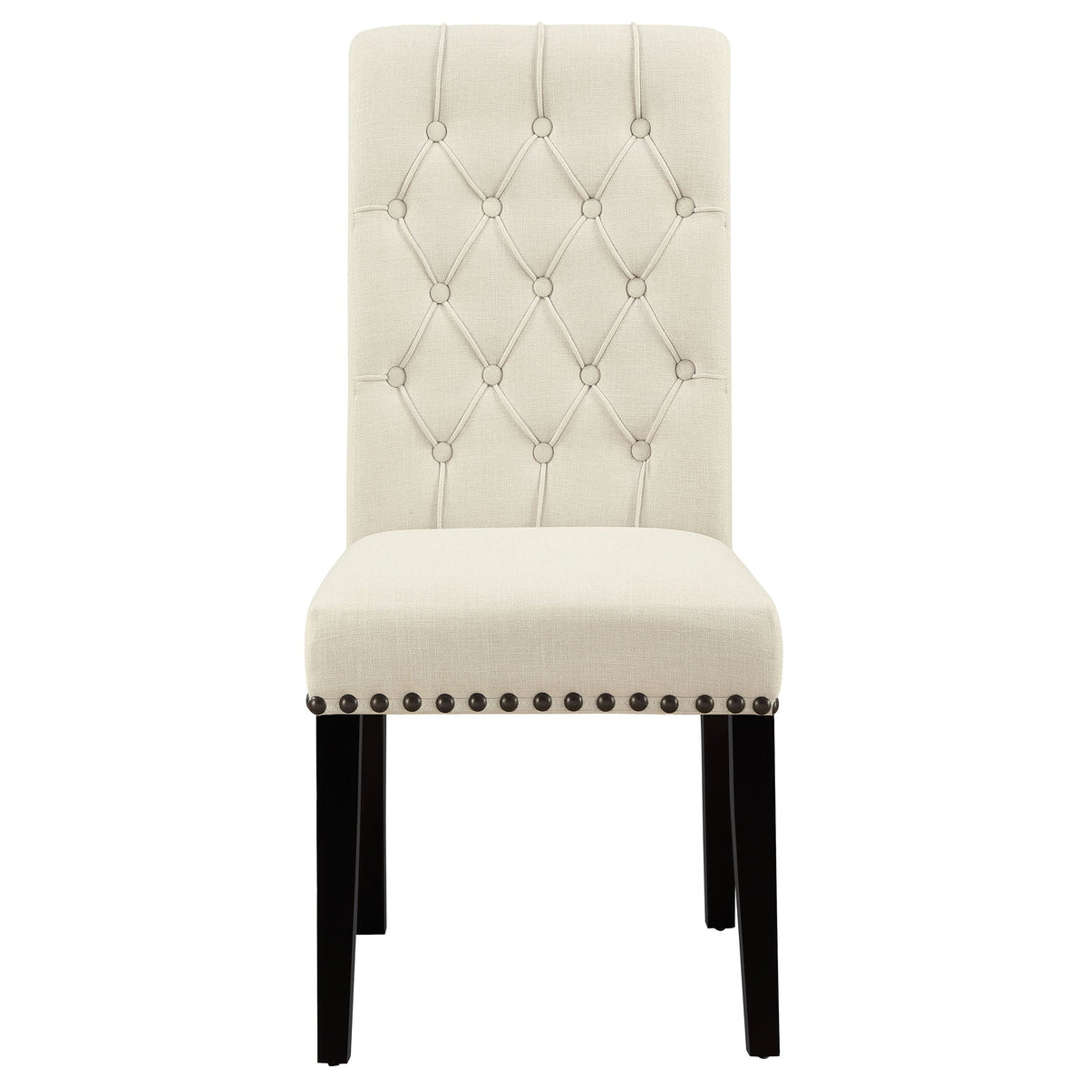 Button Tufted Side Chairs (Set of 2) - Beige