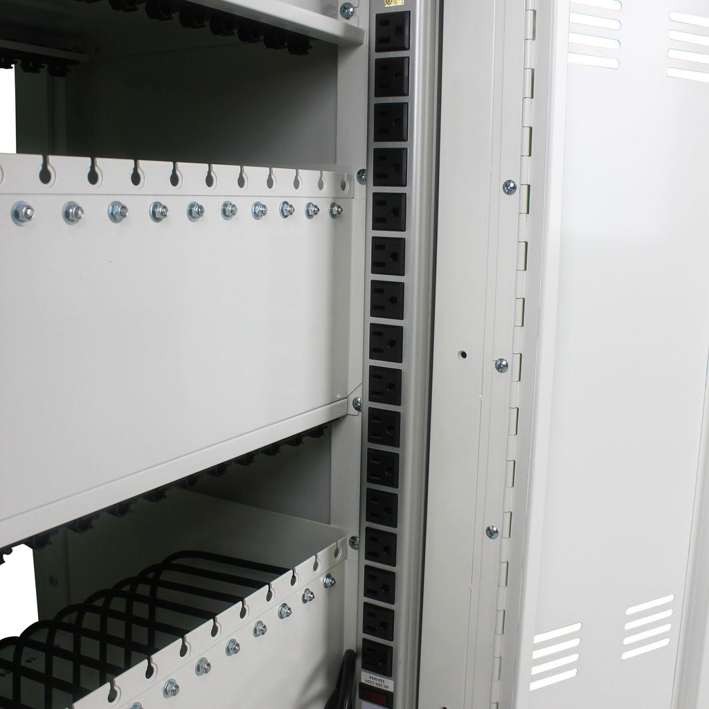 Mobile Charging Cart And Cabinet For Tablets Laptops 30 Device With Combination Lock