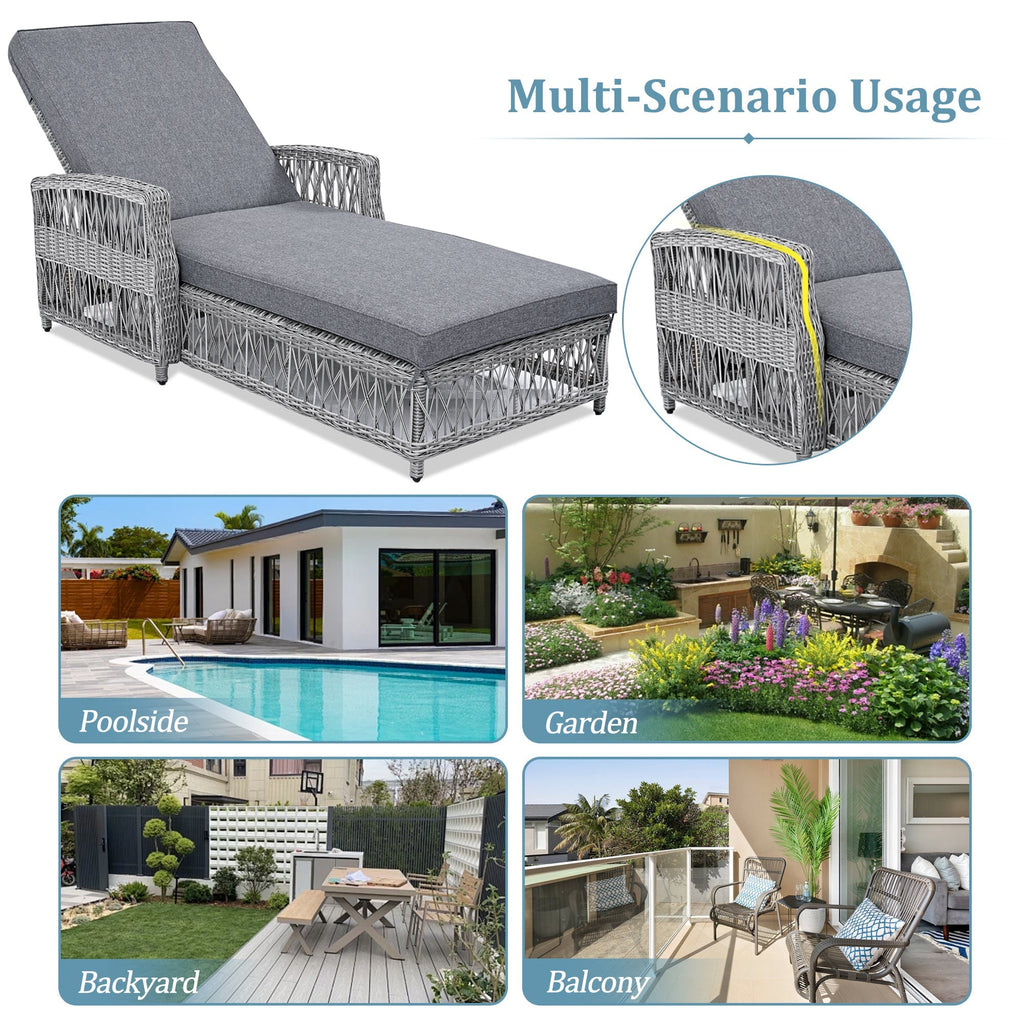 Go 2 Pieces Long Reclining Chaise Set