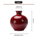 Chinese-Style Big Belly Ceramic Vase – Perfect for Ikebana & Traditional Arrangements